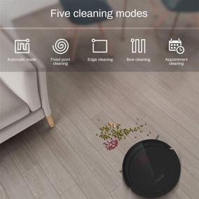 img 2 attached to 🤖 HiKiNS Robotic Vacuum Cleaner: Powerful 1800Pa Suction, 4400MAH Battery, 120mins Runtime, Intelligent Algorithm Control, Anti-Collision & Drop Sensor, Automatic Charging - Ideal for All Floors