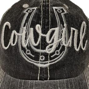 img 2 attached to May Gray Cowgirl Distressed Baseball Outdoor Recreation