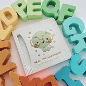 img 3 attached to 📚 Basil The Bookworm Baby Teether: BPA-Free Silicone Teething Toy for Babies 3+ Months - Soft Textures, Soothes Gums, Easy-to-Hold, Freezer Safe