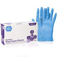 🧤 med pride medium synthetic nitrile-vinyl blend exam gloves, 100 count - powder-free, latex-free & rubber-free - single-use non-sterile protective gloves for medical use, cooking, cleaning & more logo