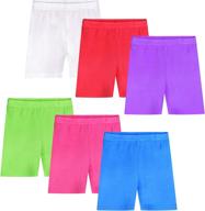 🩰 auranso girls dance shorts: breathable and safety, 6-8 pack bike shorts for performance logo