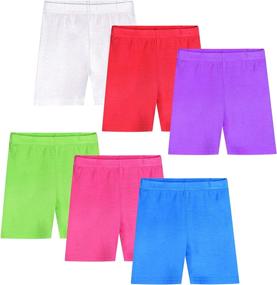 img 4 attached to 🩰 Auranso Girls Dance Shorts: Breathable and Safety, 6-8 Pack Bike Shorts for Performance
