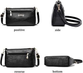 img 1 attached to Crossbody Shoulder Handbags Leather Adjustable