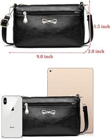 img 3 attached to Crossbody Shoulder Handbags Leather Adjustable