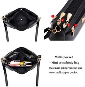 img 2 attached to Crossbody Shoulder Handbags Leather Adjustable