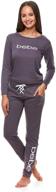 bebe womens pajama set pockets logo