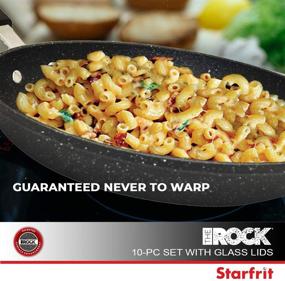 img 3 attached to 🍳 Starfrit The Rock 10pc Set with Lids & Bakelite Handle- 034707-001-0000: Non-Stick Cookware Bundle with Unbeatable Performance