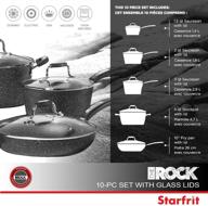 🍳 starfrit the rock 10pc set with lids & bakelite handle- 034707-001-0000: non-stick cookware bundle with unbeatable performance logo
