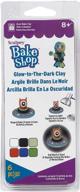 sculpey bake shop glow in the dark polymer oven bake clay - 6 color set for holiday diy projects, jewelry, and school crafts logo