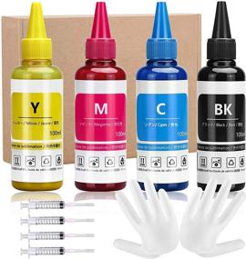 img 4 attached to 🖨️ Xcinkjet Sublimation Ink Refill Set for Epson C88 C88+ WF7720 ET2720 WF7710 ET2650 ET2750 WF2750 WF3620 Printer - 4-Pack (1 Black, 1 Cyan, 1 Magenta, 1 Yellow)