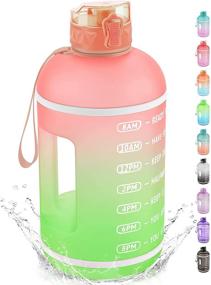 img 4 attached to 💧 Stay Hydrated and Motivated with KEEPTO 1 Gallon Water Bottle: Time Marker and Straw Included