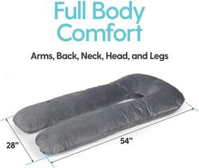 img 2 attached to 🤰 Milliard U Shaped Body Pillow - Premium Memory Foam Comfort for Optimal Sleep and Relaxation: Ideal for Pregnancy, Maternity, and All Sleep Styles
