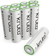 🔋 kruta aa rechargeable battery pack - ideal solar batteries for outdoor garden lights, remotes, toys & more (800mah nicd) - pack of 8 logo