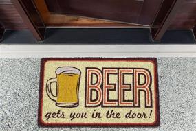 img 3 attached to 🍺 DII Indoor/Outdoor Beer-themed Coir Doormat - Easy Clean, Non-Slip for Patio & Front Door, All-Weather Exterior Doors, 18x30