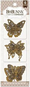 img 1 attached to 🦋 Прекрасные бабочки: Набор высеченных фигурок Bo Bunny из Чипборда для изысканных рукоделий