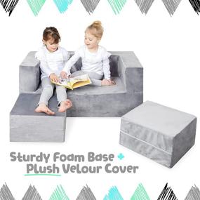 img 3 attached to Modular Kids Sofa for 🛋️ Toddlers and Babies: Milliard Kids Couch