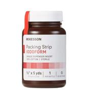 🩹 mckesson sterile wound packing strip cotton - 1/2&#34; x 5 yds, 1 ct (product #61-59245) логотип