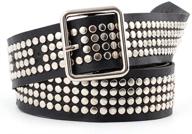 🖤 black leather rock gothic punk studded belt - stylish stud belts logo