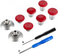 🎮 enhance your gaming experience with extremerate 8 in 1 red metal magnetic thumbsticks analog joysticks for xbox one, ps4, and more! логотип