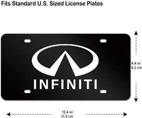 img 2 attached to Black Metal Sturdy License Plate Cover For Infiniti