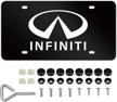 black metal sturdy license plate cover for infiniti logo