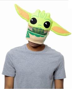 img 1 attached to 🧢 Disney Star Wars: The Mandalorian's Cute Baby Yoda Grogu Roll Down Beanie Hat - with Ears!