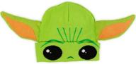 🧢 disney star wars: the mandalorian's cute baby yoda grogu roll down beanie hat - with ears! logo