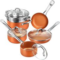 🍳 shineuri 10-piece nonstick copper cookware set – copper pots and pans, stockpots & ceramic cookware logo