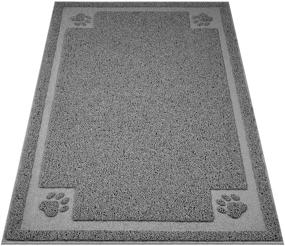 img 4 attached to 🐾 UPSKY Large Cat Litter Mat Trapper 35.5×23.5 - Traps and Controls Litter Scatter for Box and Paws - Soft on Sensitive Kitty Paws - Easy to Clean and Durable