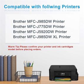 img 3 attached to 🦌 Miss Deer LC20E Super High Yield Compatible Ink Cartridges (8-Pack) for Brother MFC-J985DW J5920DW J775DW J985DWXL Printer