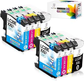 img 4 attached to 🦌 Miss Deer LC20E Super High Yield Compatible Ink Cartridges (8-Pack) for Brother MFC-J985DW J5920DW J775DW J985DWXL Printer