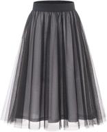 👗 shinny 2-layered tulle skirt: ideal knee length party petticoat for women - bridesmay logo