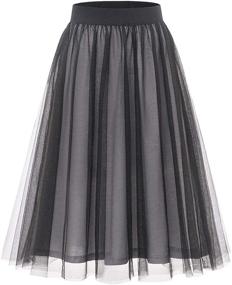 img 4 attached to 👗 Shinny 2-Layered Tulle Skirt: Ideal Knee Length Party Petticoat for Women - Bridesmay