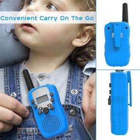 img 1 attached to Walkie Talkies For Kids 22 Channels 2 Way Radio Toy With Backlit LCD Flashlight Set Outdoor Adventures Hiking Camping Gear Games For Girls And Boys (Pink)