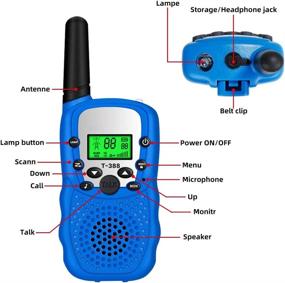 img 3 attached to Walkie Talkies For Kids 22 Channels 2 Way Radio Toy With Backlit LCD Flashlight Set Outdoor Adventures Hiking Camping Gear Games For Girls And Boys (Pink)