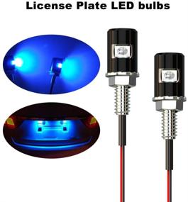 img 1 attached to 🔵 Super Bright Blue LED License Plate Light - Waterproof & Legal for Motorcycle, Bike, Truck, RV, ATV - 2PCS