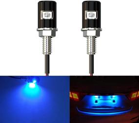 img 4 attached to 🔵 Super Bright Blue LED License Plate Light - Waterproof & Legal for Motorcycle, Bike, Truck, RV, ATV - 2PCS