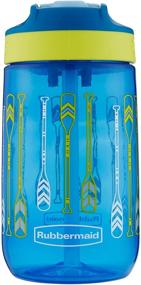 img 4 attached to 🚣 Leak-Proof Sip Kids Water Bottle by Rubbermaid, 14 oz, with Oars Graphic