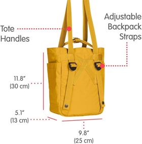 img 2 attached to Fjallraven Kanken Totepack Mini Backpack - Everyday and Travel Bag with Tablet Sleeve, Ochre