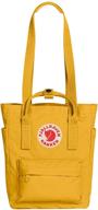 fjallraven kanken totepack mini backpack - everyday and travel bag with tablet sleeve, ochre logo