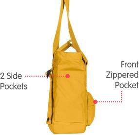 img 1 attached to Fjallraven Kanken Totepack Mini Backpack - Everyday and Travel Bag with Tablet Sleeve, Ochre