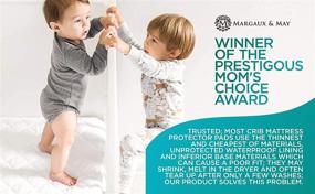 img 3 attached to 👶 Crib Mattress Protector Pad by Margaux & May - Mom's Choice Award Winner for Stain Protection - Deluxe Bamboo Rayon - Fitted, Quilted - Noiseless, Dryer Friendly - Ideal for Baby, Infant & Toddler"