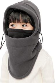 img 3 attached to ❄️ Теплая и ветрозащитная детская шапка-балаклава для холодной погоды: регулируемая полная защита лица и шеи