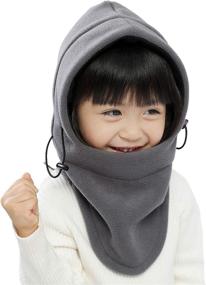 img 4 attached to ❄️ Теплая и ветрозащитная детская шапка-балаклава для холодной погоды: регулируемая полная защита лица и шеи