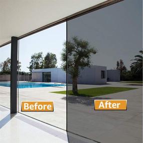 img 3 attached to 🌞 Enhanced Privacy and Sun Protection: Ablave One Way Window Film for Home with Anti-UV, Sun Blocking, Heat Control, Reflective Glass Tint, and Static Cling Vinyl