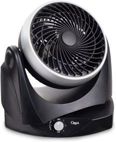 img 1 attached to 💨 Ozeri Brezza II Dual Oscillating 10" High Velocity Desk Fan, Black: The Ultimate Cooling Solution