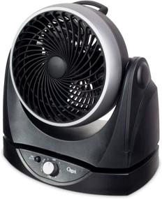 img 2 attached to 💨 Ozeri Brezza II Dual Oscillating 10" High Velocity Desk Fan, Black: The Ultimate Cooling Solution