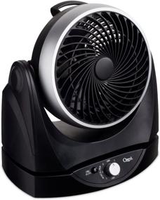 img 3 attached to 💨 Ozeri Brezza II Dual Oscillating 10" High Velocity Desk Fan, Black: The Ultimate Cooling Solution