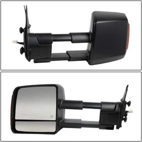 img 3 attached to DNA Motoring TWM-070-T888-BK-AM: Powerful+Heated Towing Mirrors with LED Turn Signals for 16-19 Tacoma