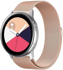 img 3 attached to JOHIPI Сетчатые петли из нержавеющей стали для Samsung Galaxy Watch 4 40 мм 44 мм/ Watch 4 Classic 46 мм 42 мм/ Active 2/ Watch 42 мм/ Watch 3 41 мм/ Active 40 мм - розовое золото